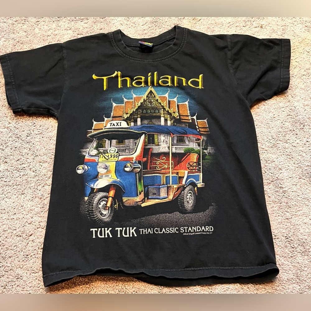Joligolf Thailand T Shirt Black Size Medium (Runs Small-Please See Measurements)